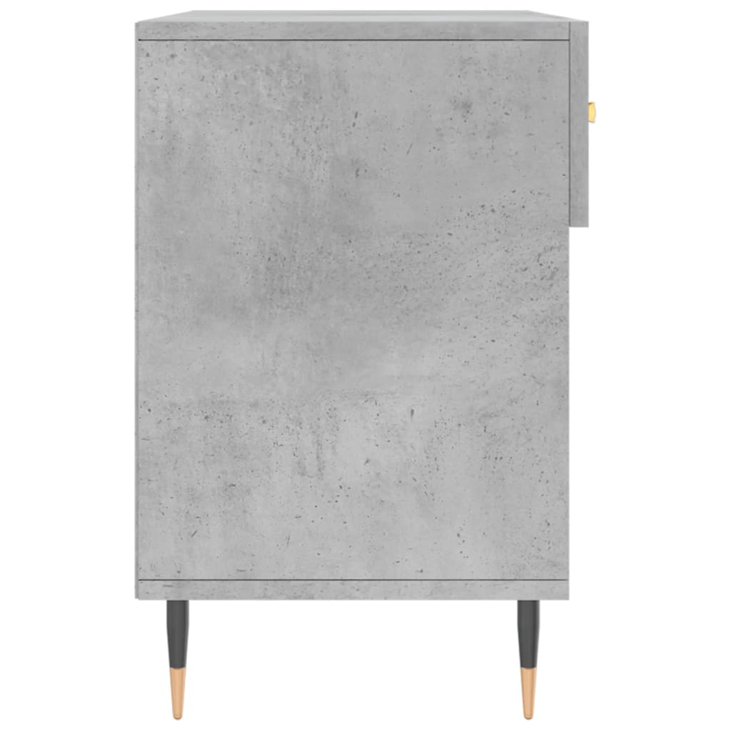 Shoe Bench Concrete Grey 102x35x55 cm Wood Based Panel