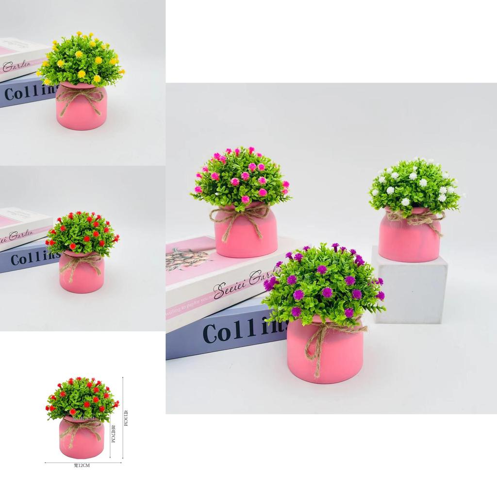 Starry Sky Artificial Flower Pot For Home Office Decor With Plastic Material And Wedding Use