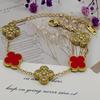 New Shiny Four-leaf Clover Bracelet Five-flower Fashion Sense Hand Jewelry Simple Jewelry