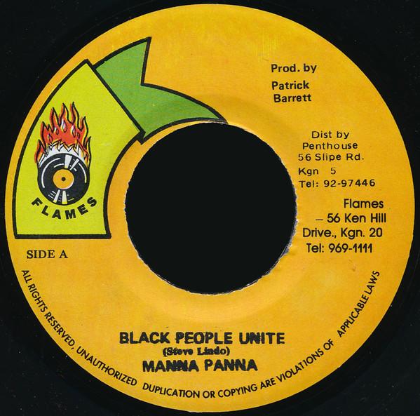 

7inch Record MANNA PANNA - Black People Unite NONE Flames Jamaica Reggae, Ska & Dub Used
