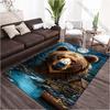 Forest Brown Bear Printed Carpet for Living Room Bedroom Bedside Bathroom Floor Mat Area Rugged Sofa Mat Home Decor for Gifts