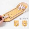 Wooden Bowling Mini Set For Kids Family Game Puzzle Toy For Indoor Entertainment