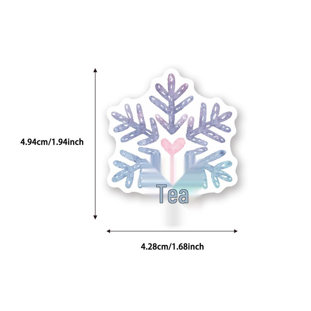 52pcs Christmas Snowflake Window & Notebook Decorative Stickers, PVC Waterproof