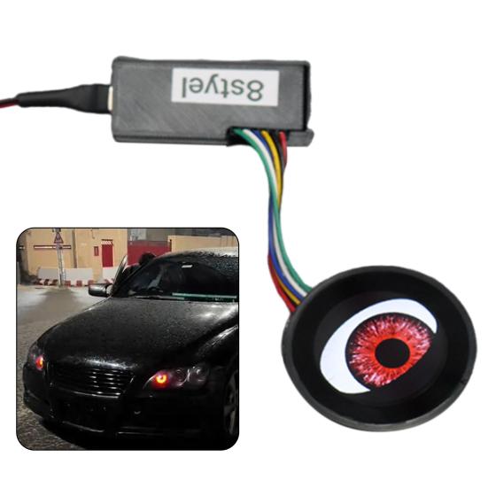 1/2 Stück universelle, modifizierte LED-Autoscheinwerfer, einfache Installation, 12 V Eingangsspannung, dynamische Multi-Modi, Devil Eye