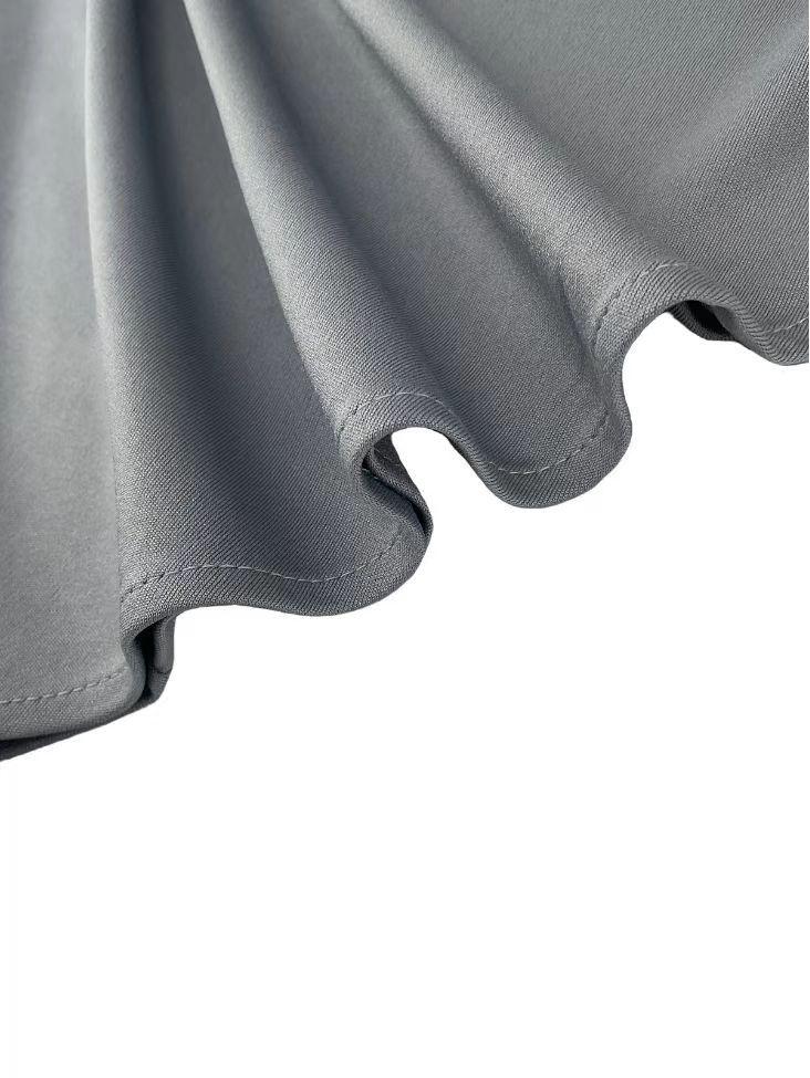 Knotting Half Skirt: 2025 New Pleated Solid Color Women's Belted European & American Style