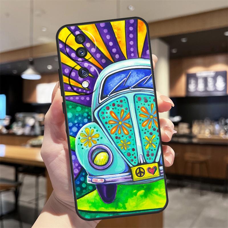 Hippy Hippie Psychedelic Art Peace Case For Honor Magic 5 6 7 8 Pro Honor 200 400 50 70 90 Lite X8b X8c X9b X9c X9d Win RT Cover