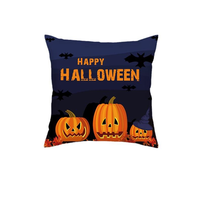 Neuer Halloween Kürbiskopf Schloss Kissenbezug Festliches Wohnzimmer Sofa Dekokissen Kissen