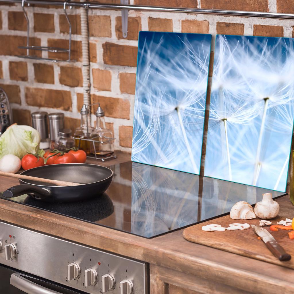 Glass Cutting Board 2X 30X52 Flowers