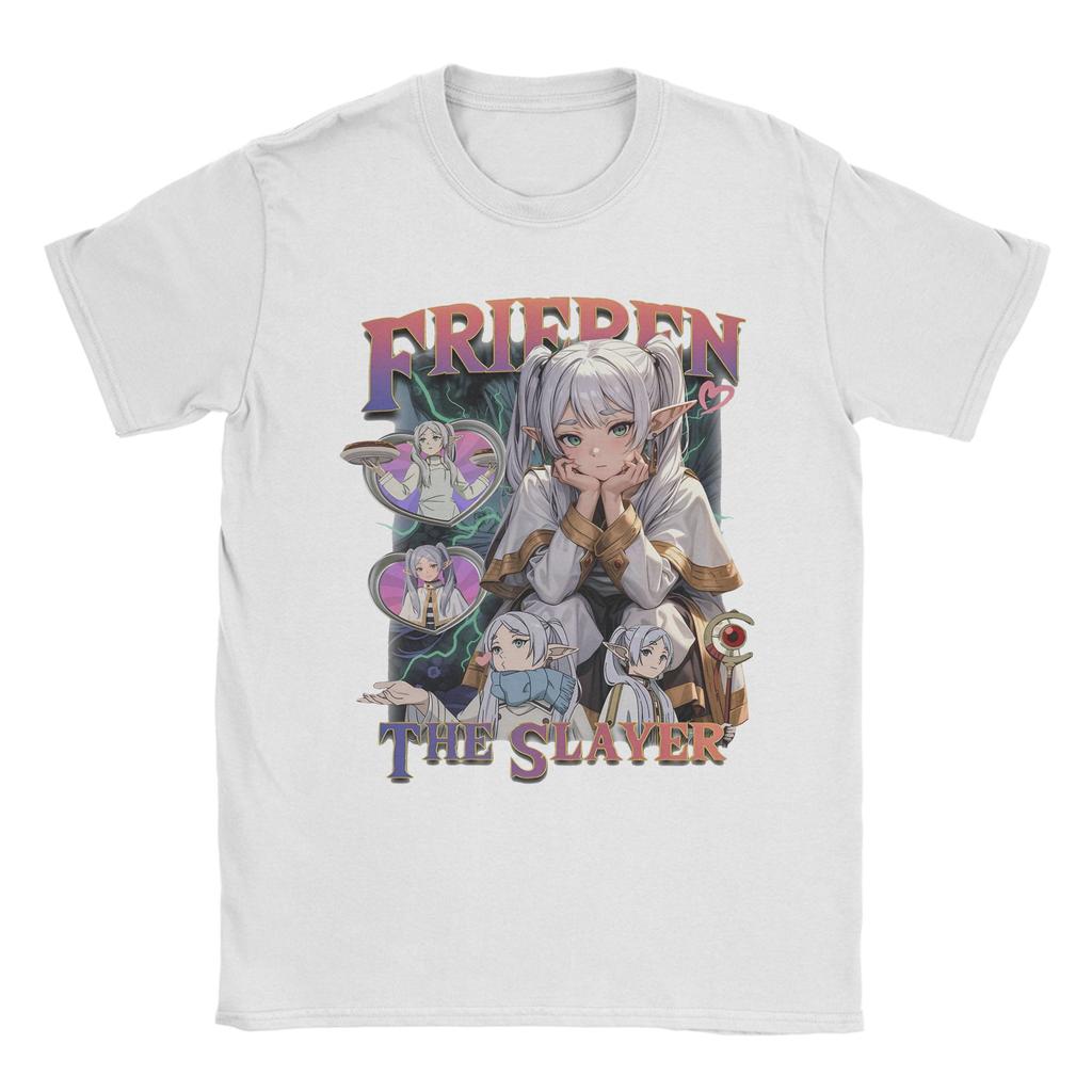 Frieren T-Shirts Herren Anime Neuheit Baumwoll-T-Shirt O-Ausschnitt Kurzarm T-Shirt 6XL Kleidung