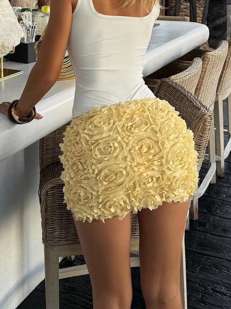 Autumn 2025 Slim Fit Low-Waist 3D Decorative Skirt for Women - European & American Style