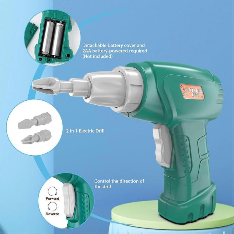 Demonterbara dinosaurieleksaker för barn med förvaringslåda, elektrisk borr, gör-det-själv byggset, pedagogiska presenter