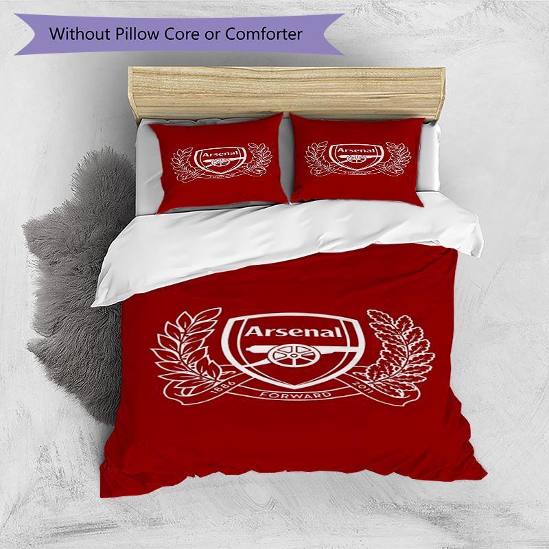 3pcs Duvet Cover Set (1*Duvet Cover + 2*Pillowcase, Without Core),football team.C Print Bedding Set, Bedroom Decor, All‑Season, Birthday Gift