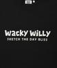 WACKY WILLY Big Typo Short Sleeve T-Shirt Black