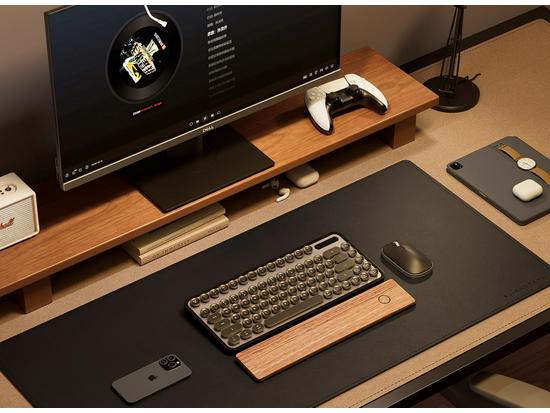 Großes einfarbiges Leder-Mauspad - Esports & Büro-Schreibtischmatte für Laptop und Tastatur