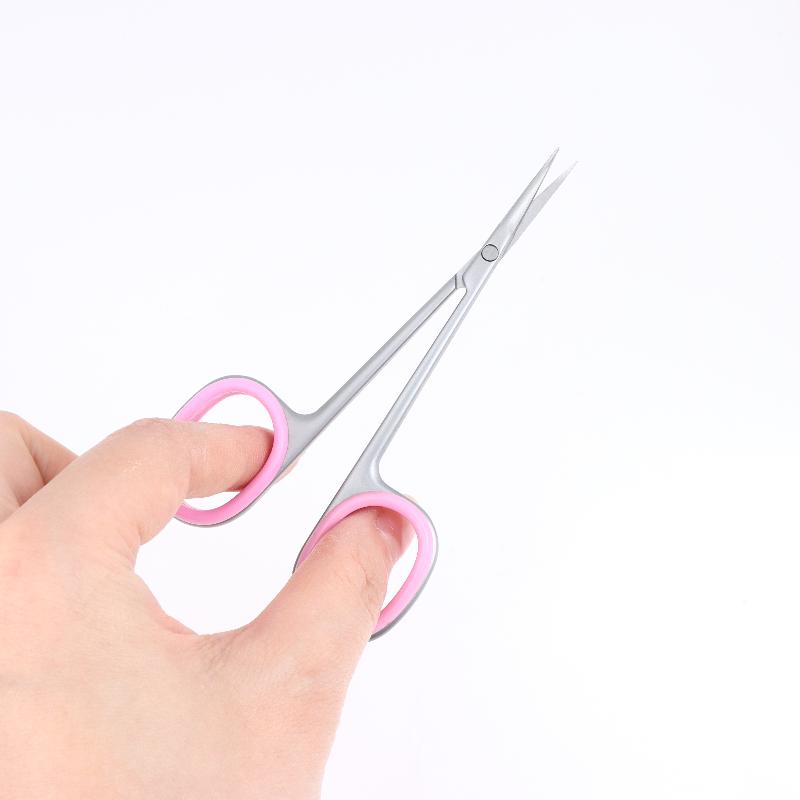 Stainless Steel Curved Tip Cuticle Scissors Dead Skin Remover Nail Art Cuticle Cutter Profession Manicure Tools Eyebrow Tools