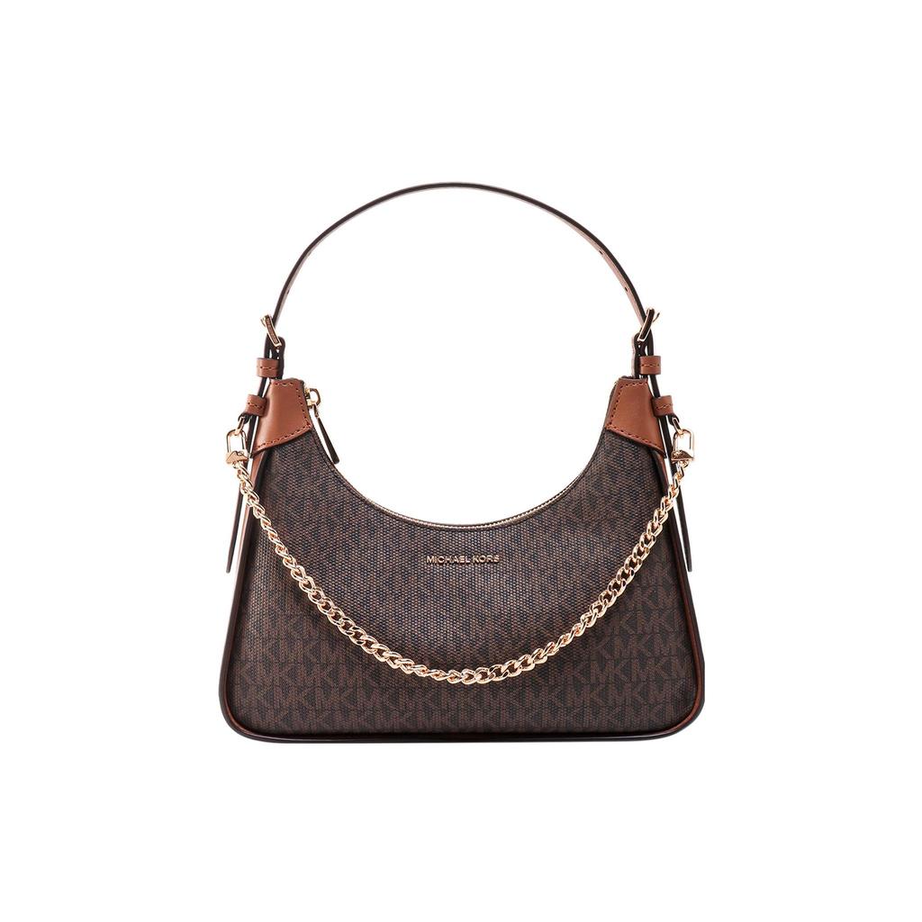 New MICHAEL KORS Cotton Leather Handbag, Shoulder Bag Women's Brown 32R3G3WN6B-252