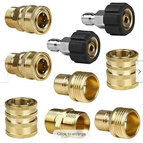 Cross-Border High-Pressure Washer Quick Disconnect Kit: 3/8 Quick Connect, M22 Water Gun Hose Connector, Explosion-Proof.