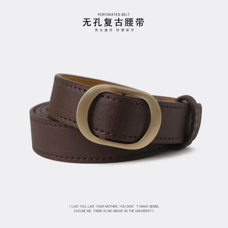 Minimalist Vintage Korean Metal Belt For Jeans No Hole Design Stylish And Trendy Students For