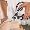 Large Stainless Steel Multifunctional Kitchen Scissors for Cutting Vegetables, Fish, Chicken, Duck, and Barbecue