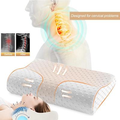 1Pc Шея Подушка Памяти Пена Подушка Ортопедическая Память Латекс Шейное волокно Подушка
