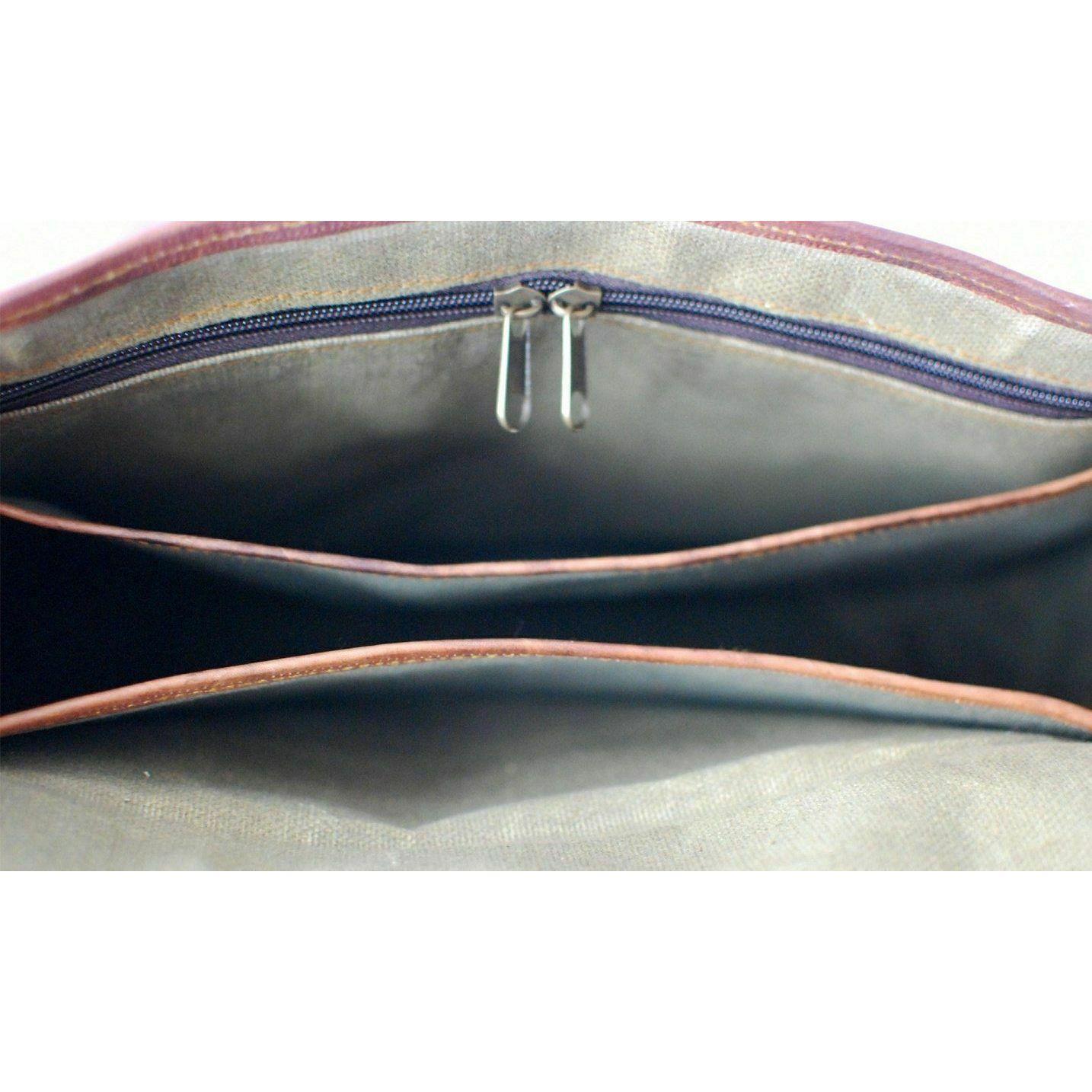 Женская сумка через плечо из натуральной козьей кожи — фото 5