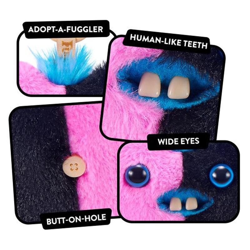 Funny Ugly Teeth Monster Plush Toys Keychain Kawaii Fugglers Baby Pinkles Peluche Dolls Pendant Festival Gifts