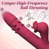 R420 Telescopic Vibrating Female Masturbator with Rotating Beads and Massage Wand