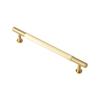 Ribbed Grip Cabinet Pull Handle, Brushed Gold Bar Hardware for Drawer Fronts, Bedside Storage and Cabinet Face