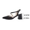 Women's High-heeled Sandals Spring and Summer New Simple and Versatile Thick-heeled Large-size Bag Head Sandals