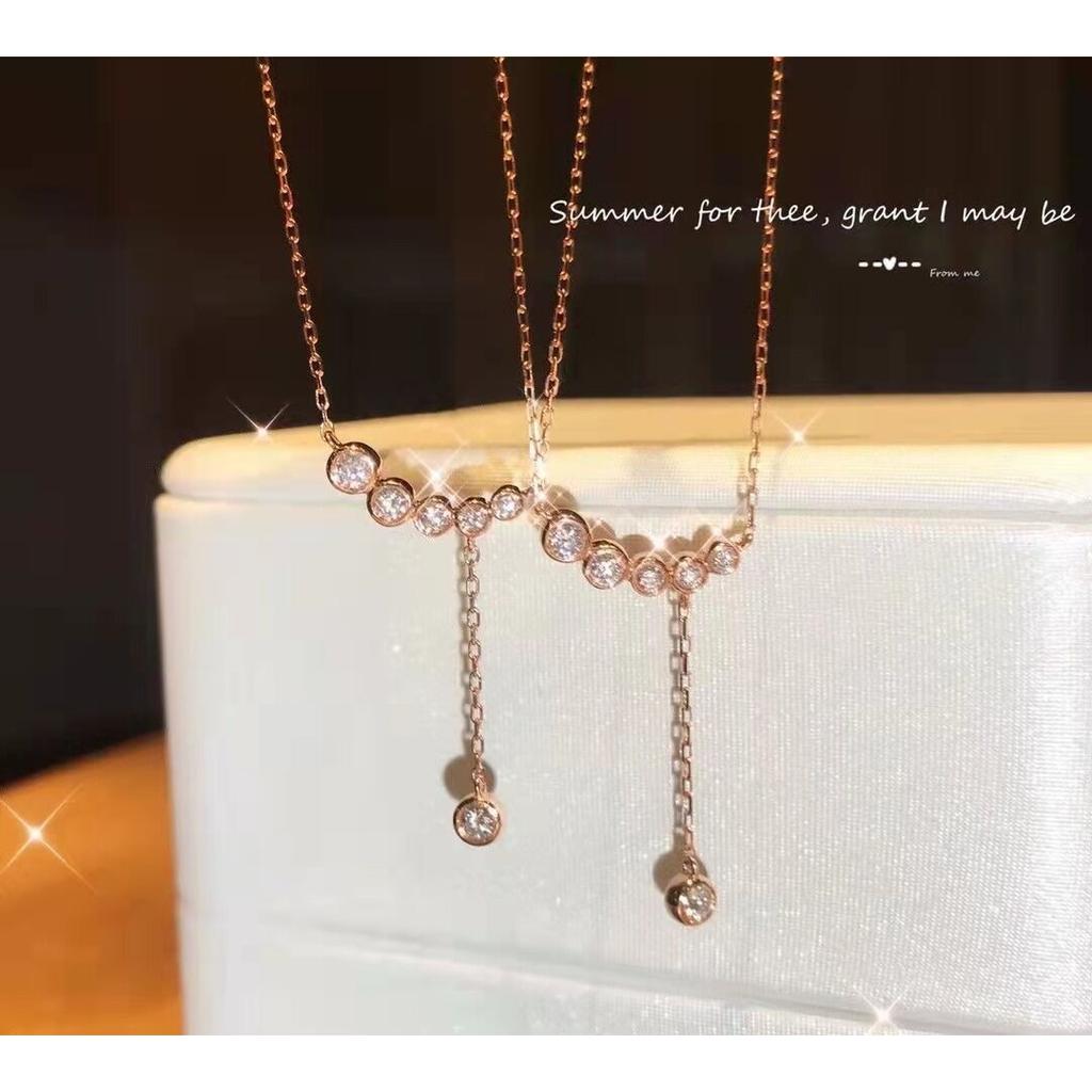 Pearl Rose Gold Niche Design Necklace for Women Korean Clavicle Chain Simple Personality Temperament Fresh