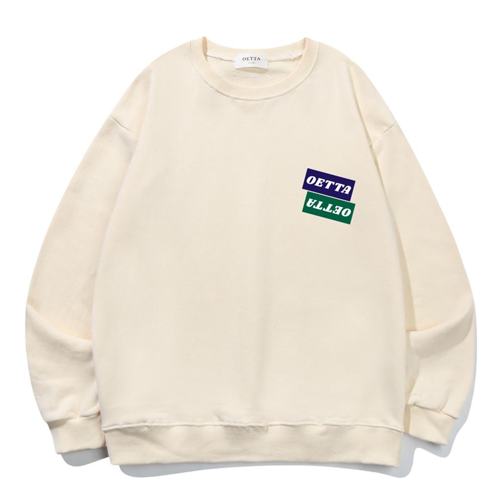 Свитшот оверсайз Yda с двойным логотипом_Ot3D028Cr Cream/M