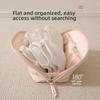 Heart Underwear Storage Bag Half Circle Wide Opening Bra Organizer Bag Multi-compartment Zipper Pouch Intimate Clothes Bag