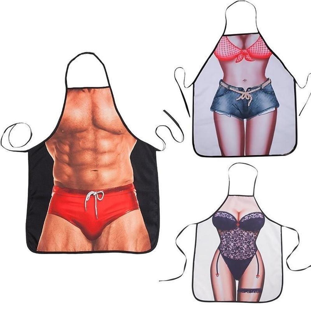 Fashion Sexy Waterproof Apron Bar Cafe Kitchen Cooking Apron Household