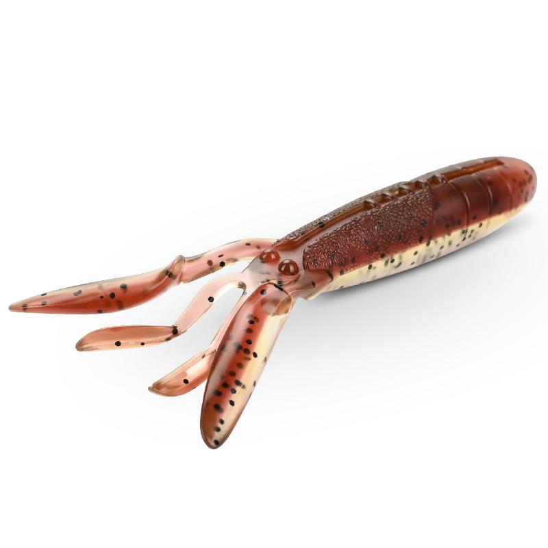 MEREDITH Soft Lure Glide Camaron 94mm 8.4g 10pcs Shrimp Antennae Double Legs Bass Pike JXSC05