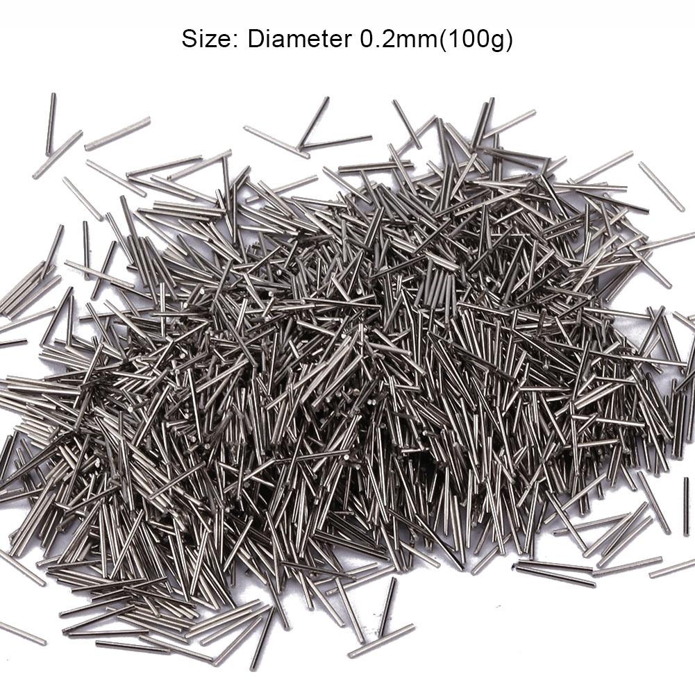100g Stainless Steel Finishing Pins Polishing Magnetic Jewelry Making Accessory (0.2mm