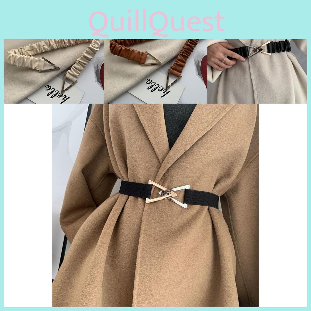 New Stylish Korean Triangle Buckle Elastic Waist Belt For Women Perfect For Dresses And Coats