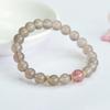 Natural Smoke Purple Chalcedony Bracelet Strawberry Crystal Bracelet Antique Jewelry Mn4062307