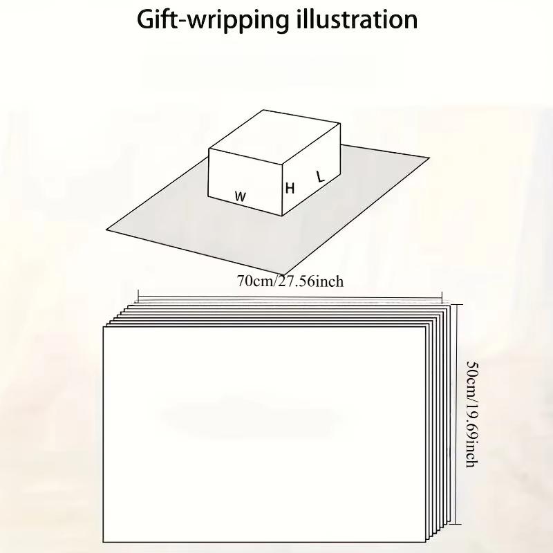 10/20PC Christmas Gift Wrapping Paper Xmas Lantern Wrappring  Paper 70X50CM Thanksgiving Bouquet Wreath Paper Festive Favors