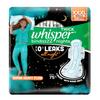 Whisper Bindazzz Noches 20 Compresas XXXL, Hasta 0% Fugas Toda la Noche, Para Flujo Súper Abundante, Casi un 75% Más Largas con Parte Trasera Más Ancha, Abrazo Doble Wi