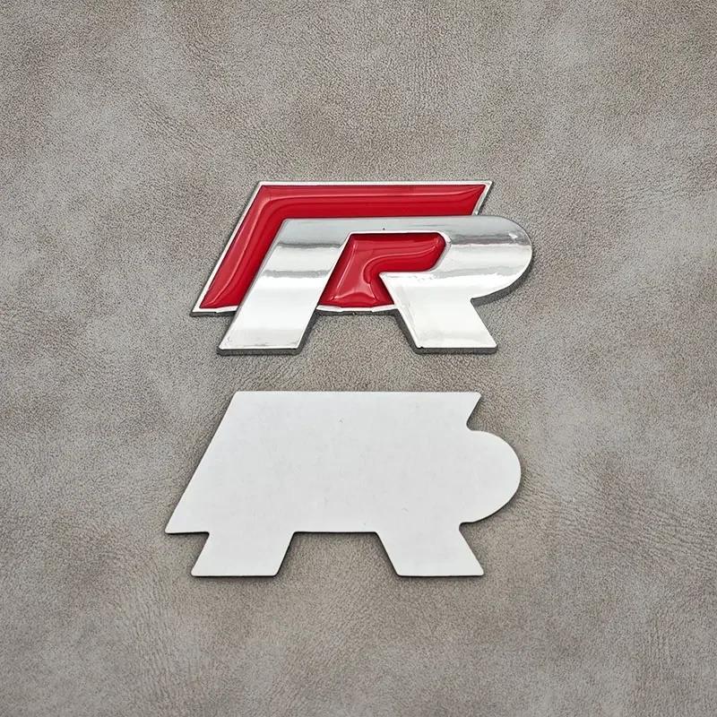 lmn1 ·3D Metal R Line R Logo Front Grill Emblem Car Rear Trunk Sticker For Volkswagen VW R Line Golf 4 5 6 7 Touran Polo Accessories