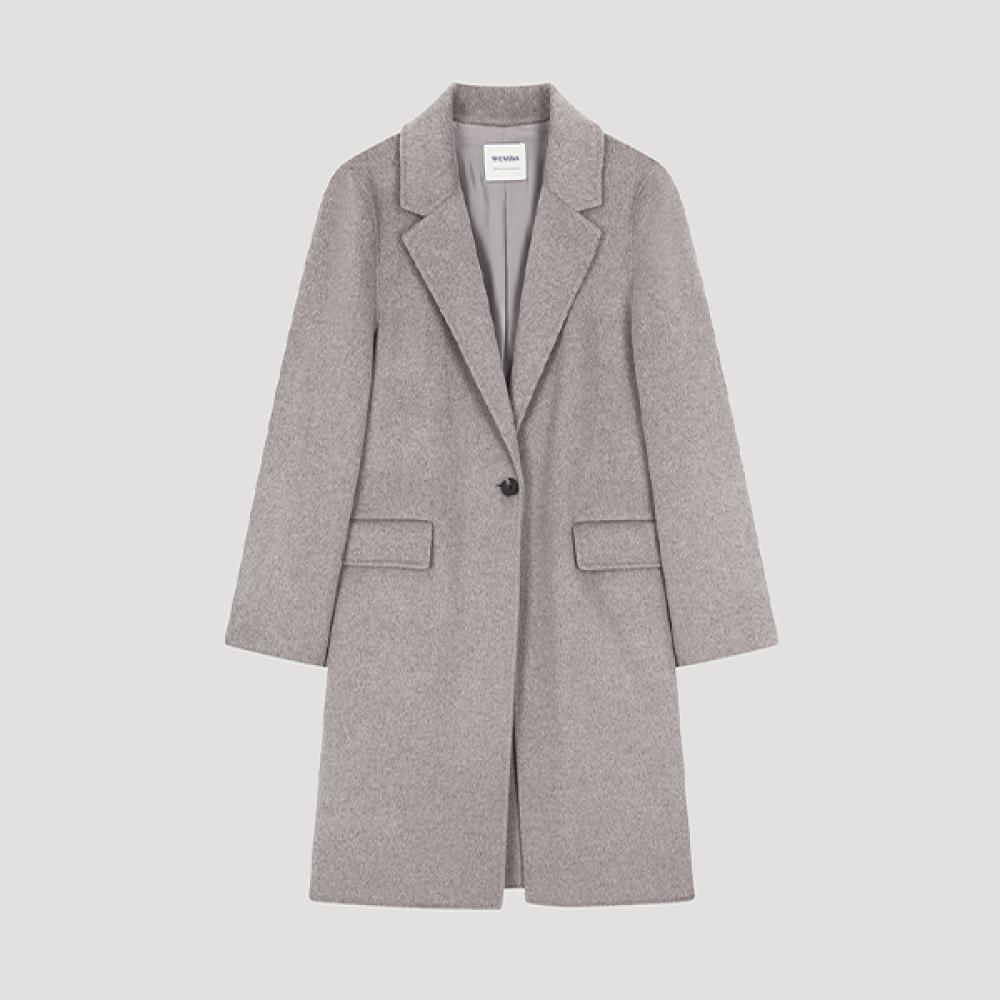 

She S miSS Wool One Button Handmade Coat Swhcto42010 Mg MELANGE GRAY/55