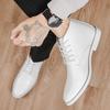 Moda 2024 Nuove Scarpe Casual in Pelle da Uomo Classiche Bianche Scarpe Derby da Uomo Moda Punta Acuta Scarpe Eleganti Uomo Oxford