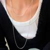 New 925 Silver Necklace Simple Charm Women's Sweater Chain Autumn and Winter Coat Choker Gift Exquisite Jewelry