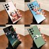 Cute Cartoon Black and White Cow For Samsung Galaxy S23 S24 S25 Ultra S22 Plus S21 Black Soft Case Waterproof Soft Case