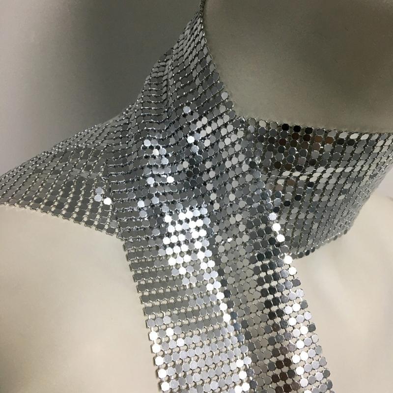 Blingbling Scarf for Women Full Sequins Long Chain for Nightclub Proms Choker Blingbling Nightclub Cool Jewelry