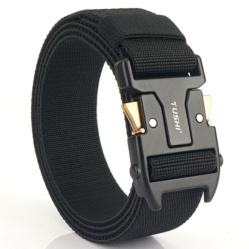 Youth Outdoor Sports Nylon Belt Canvas Young Students Simple Quick-Release Buckle 125cm