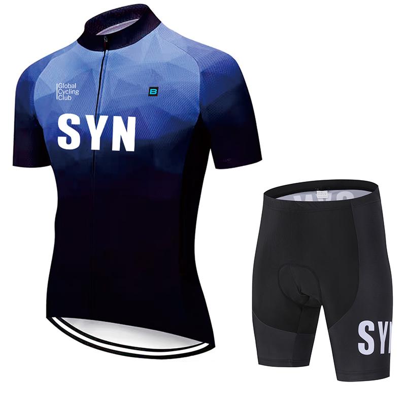 2026 SYN New Men's Cycling Jersey Set, Summer Sponge Seat Cushion, Cycling Bib, Road Bike, Bicycle Top, Bicycle Sports Shirt Set