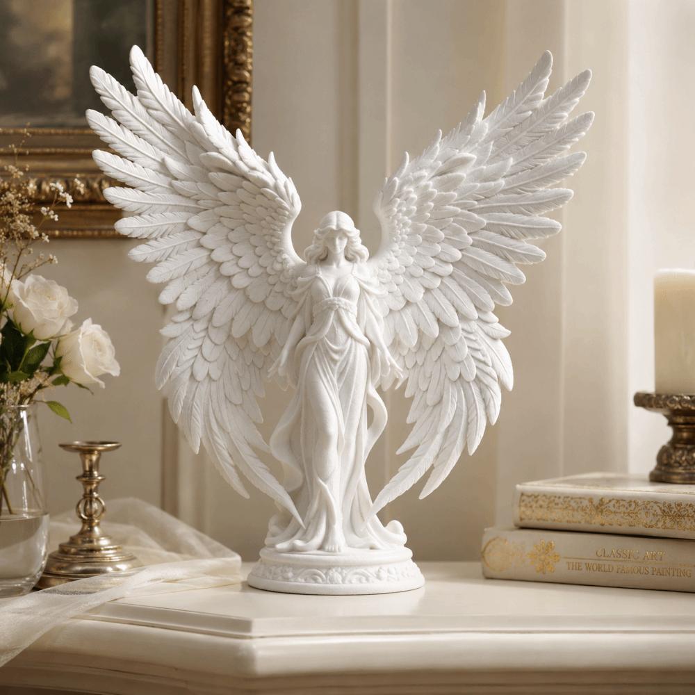 Decoration Desktop Ornaments Light Luxury Guardian Angel Figurine Cute Girl Sculpture Office