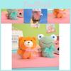 Soft Plush Animal Keychain Adorable Frog Bear Pig Doll Machine Toy Gift