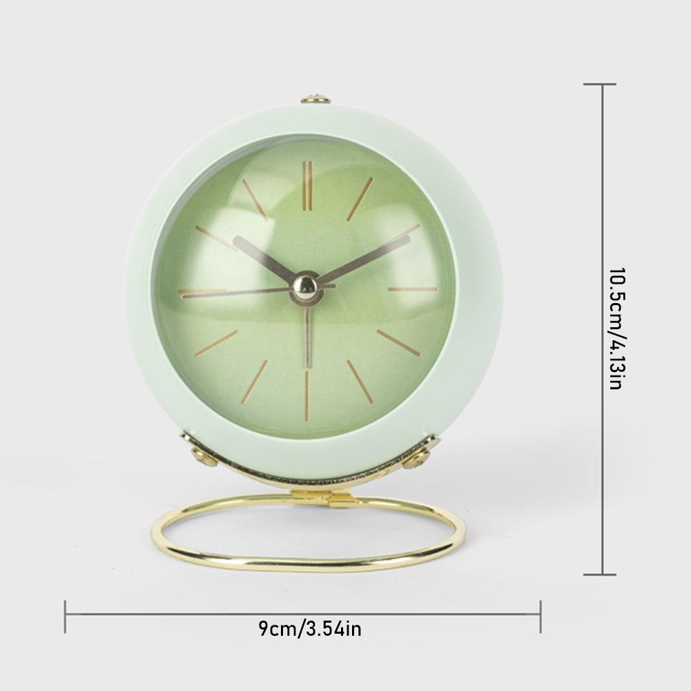 Silents Alarm Clock Loud Bell Alarm Clocks Classic Simple Small Table Clock with Night Light for Kids Bedside Bedroom